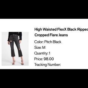 Express FlexX Black Cropped jeans